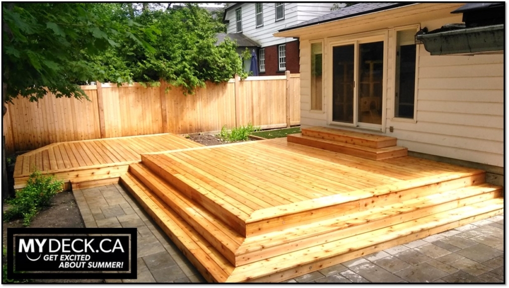 Ottawa Cedar Deck Build with Wrap Around Stairs MyDeck.ca