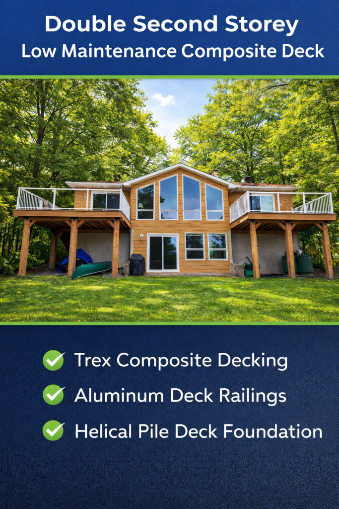 second storey trex composite deck by MyDeck.ca